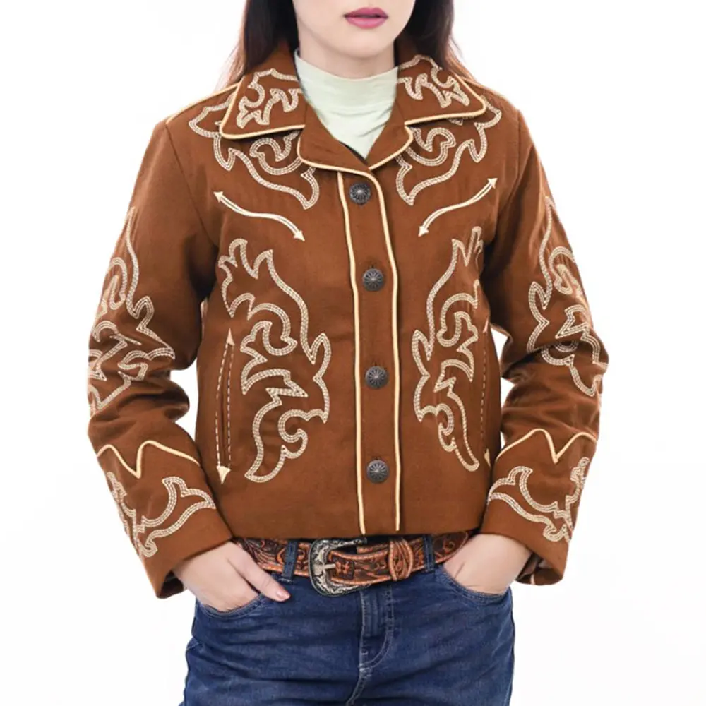 American Darling Adjkt063 Genuine Suede Leather Women Shirt Jacket Dress Ladies Girl 1