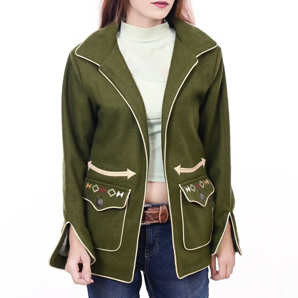 American Darling Adjkt069 Genuine Suede Leather Women Shirt Jacket Dress Ladies Girl 1