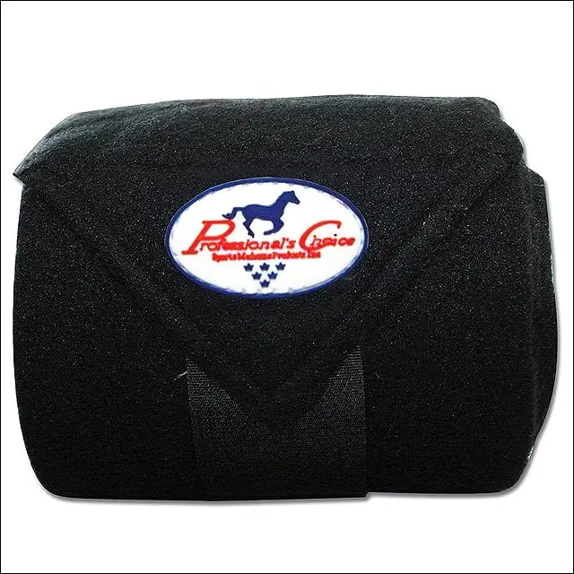 Black Professional Choice Tack Horse Leg Pile Fleece Polo Wrap Set Of 4 1