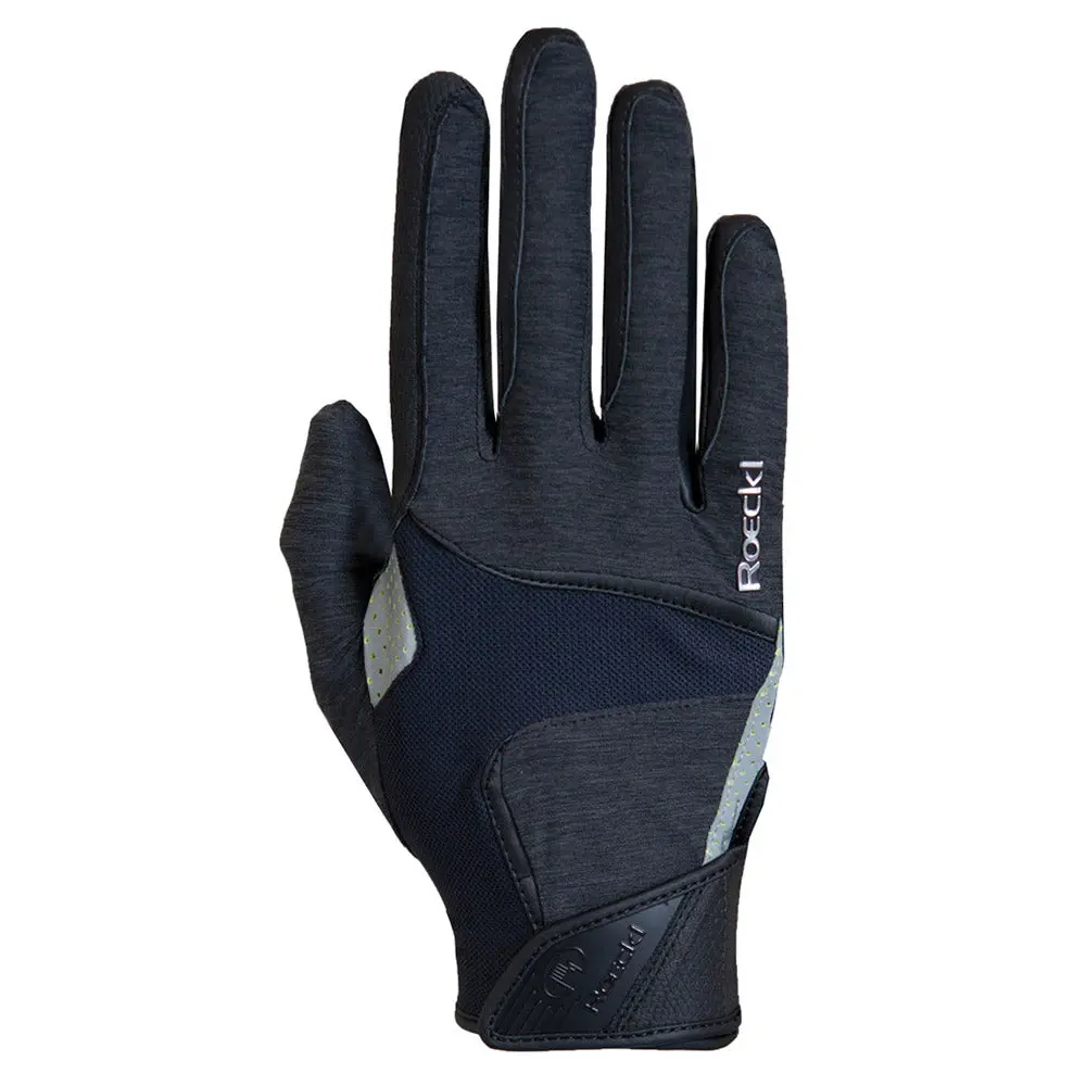 Size 8 Roeckl Mendon Unisex Horse Riding Glove Pair Anthracite Melange 1