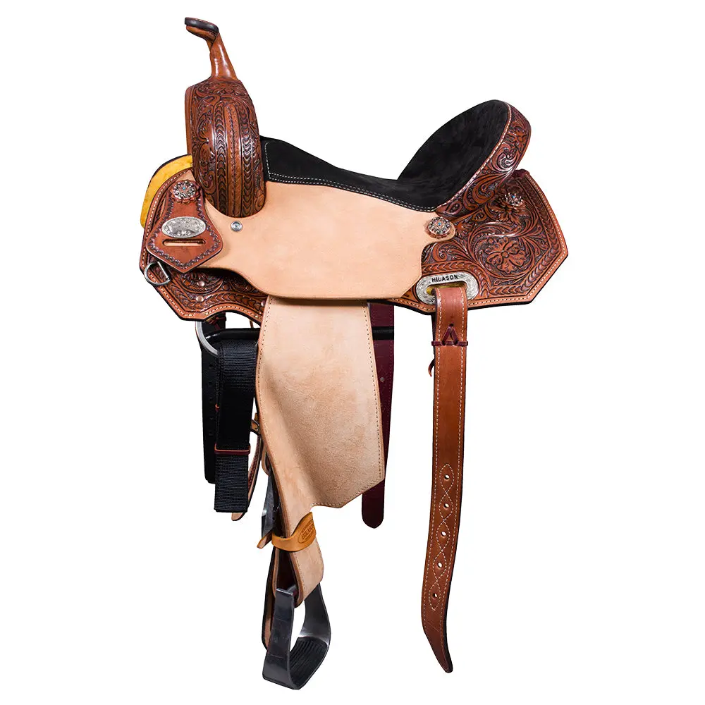 Hilason Western Horse Saddle American Leather Trail Barrel Brown 1