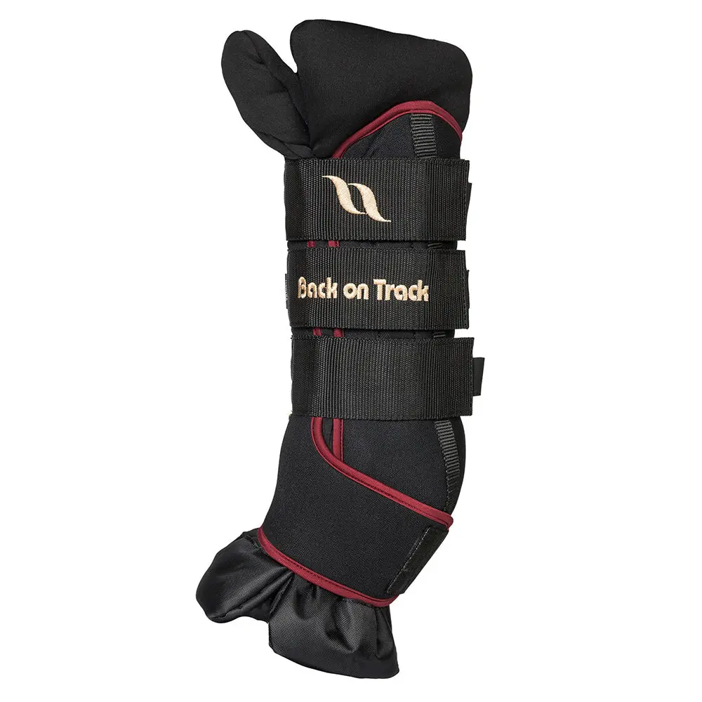 Back On Track Horse Leg Pair Royal Quick Wraps Deluxe Polyester Black Flexible Protective Boots 1