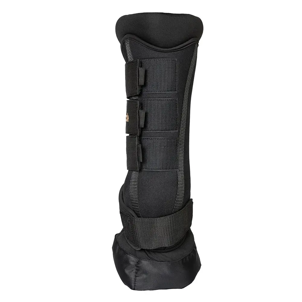 Back On Track Horse Leg Pair Royal Quick Wraps Deluxe Polyester Black Flexible Protective Boots 4