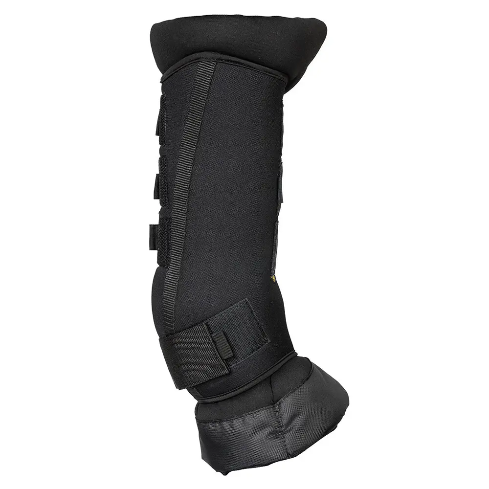 Back On Track Horse Leg Pair Royal Quick Wraps Deluxe Polyester Black Flexible Protective Boots 3