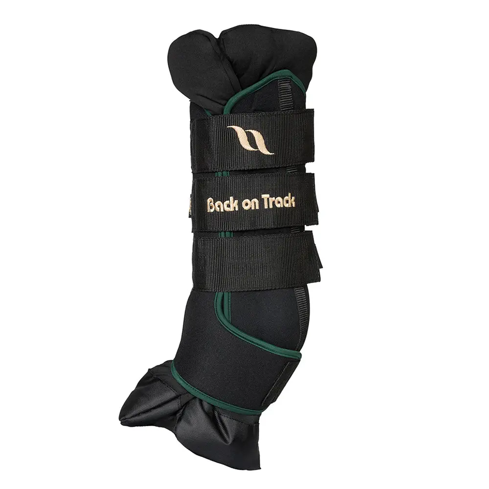 Back On Track Horse Leg Pair Royal Quick Wraps Deluxe Polyester Black Flexible Protective Boots 1