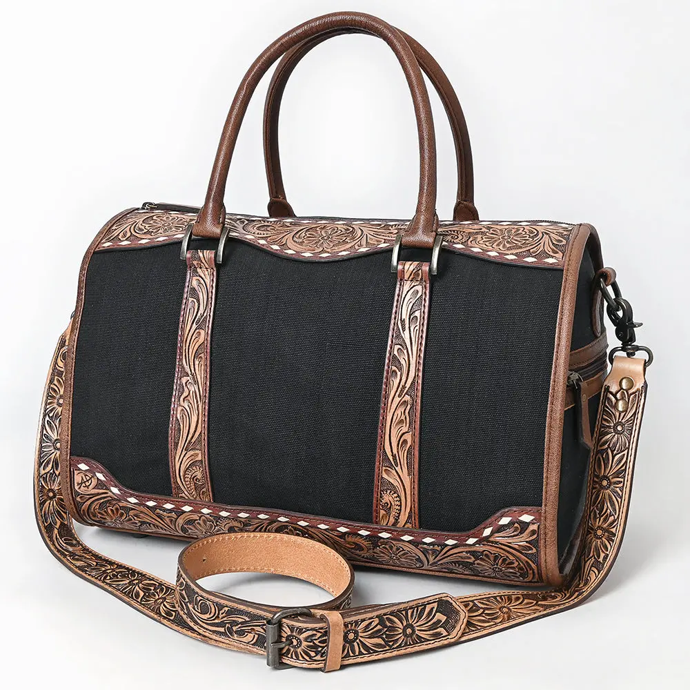 American Darling Duffel Hand Tooled Saddle Blanket Genuine Leather Women Bag Western Handbag Purse 1