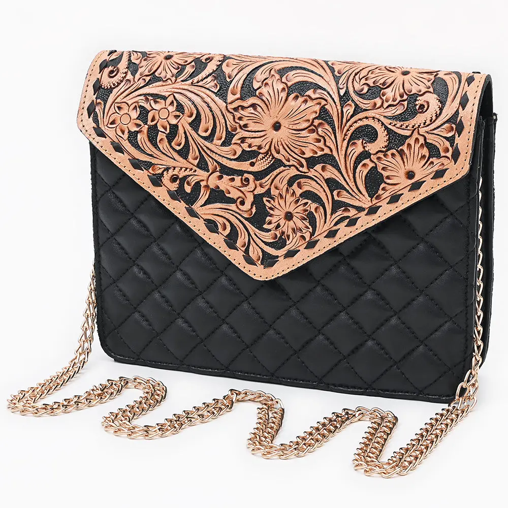 American Darling Envelope Bag Beautifully Hand Tooled Leather Women 1