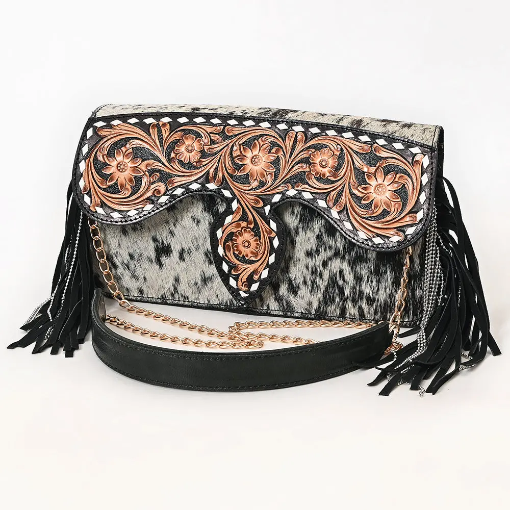 American Darling Crossbody Hand Tooled Hair On Genuine Leather Women Bag Western Handbag Purse 1