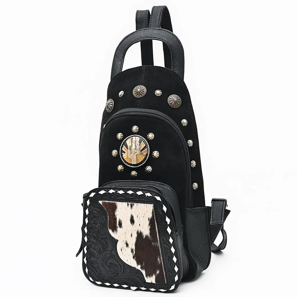 American Darling Sling Beautifully Hand Tooled Genuine Leather Women Bag 1