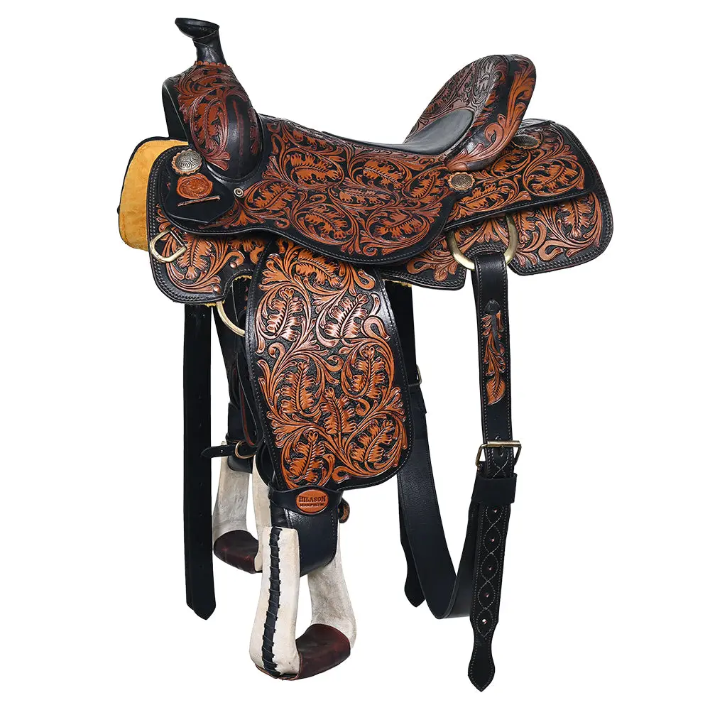 Hilason Western Horse Saddle American Leather Ranch Roping Cowboy 1