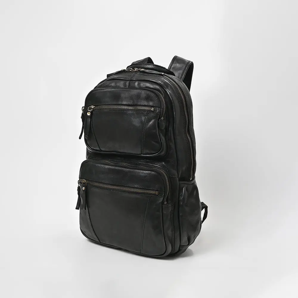 Spaghetti Western Vegetable Tanned Full Grain Genuine Leather Backpack For Travel & Laptop Bag For Men & Women Ykk Zippers 1