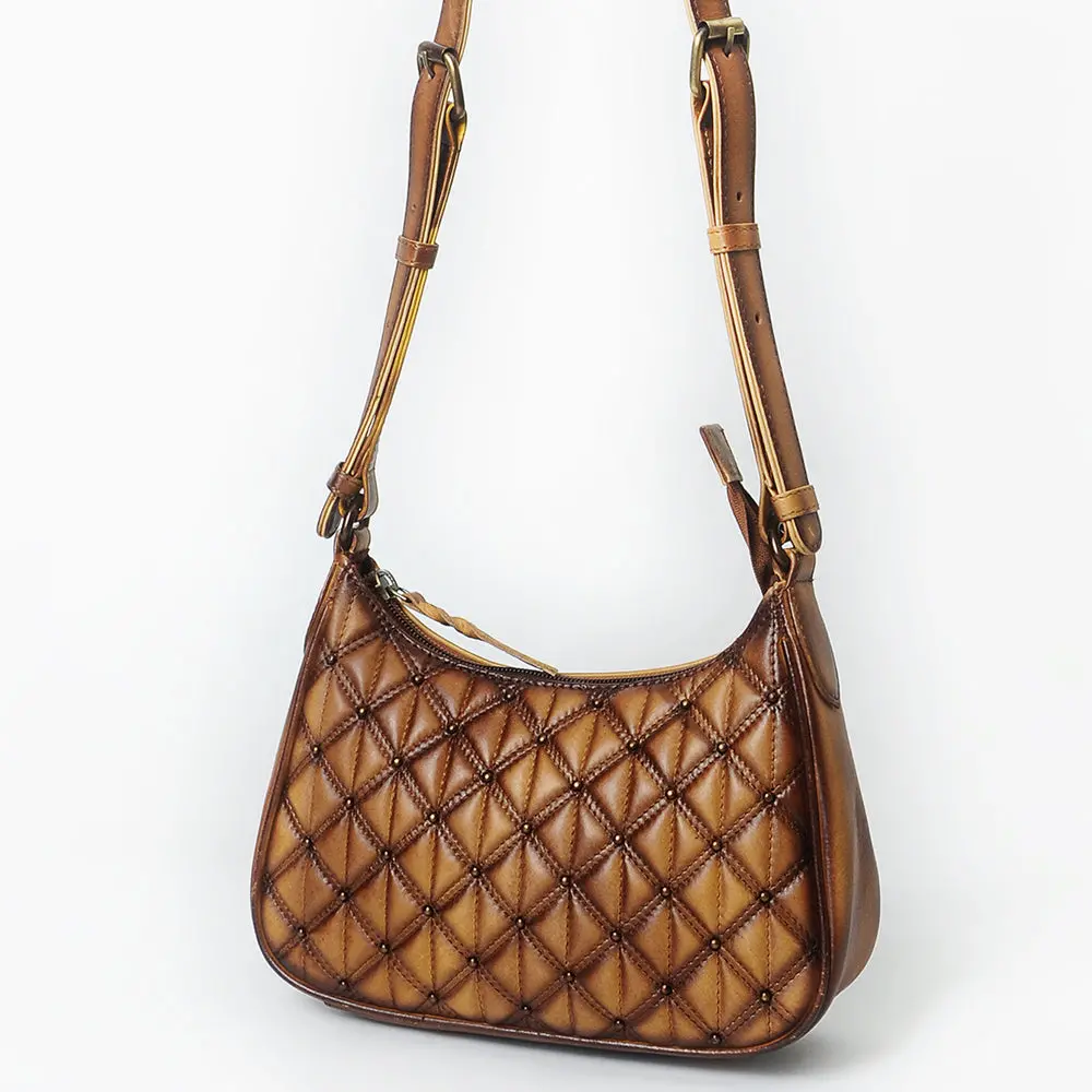 American Darling Hobo Bag Beautifully Quilted Genuine Leather Women 1
