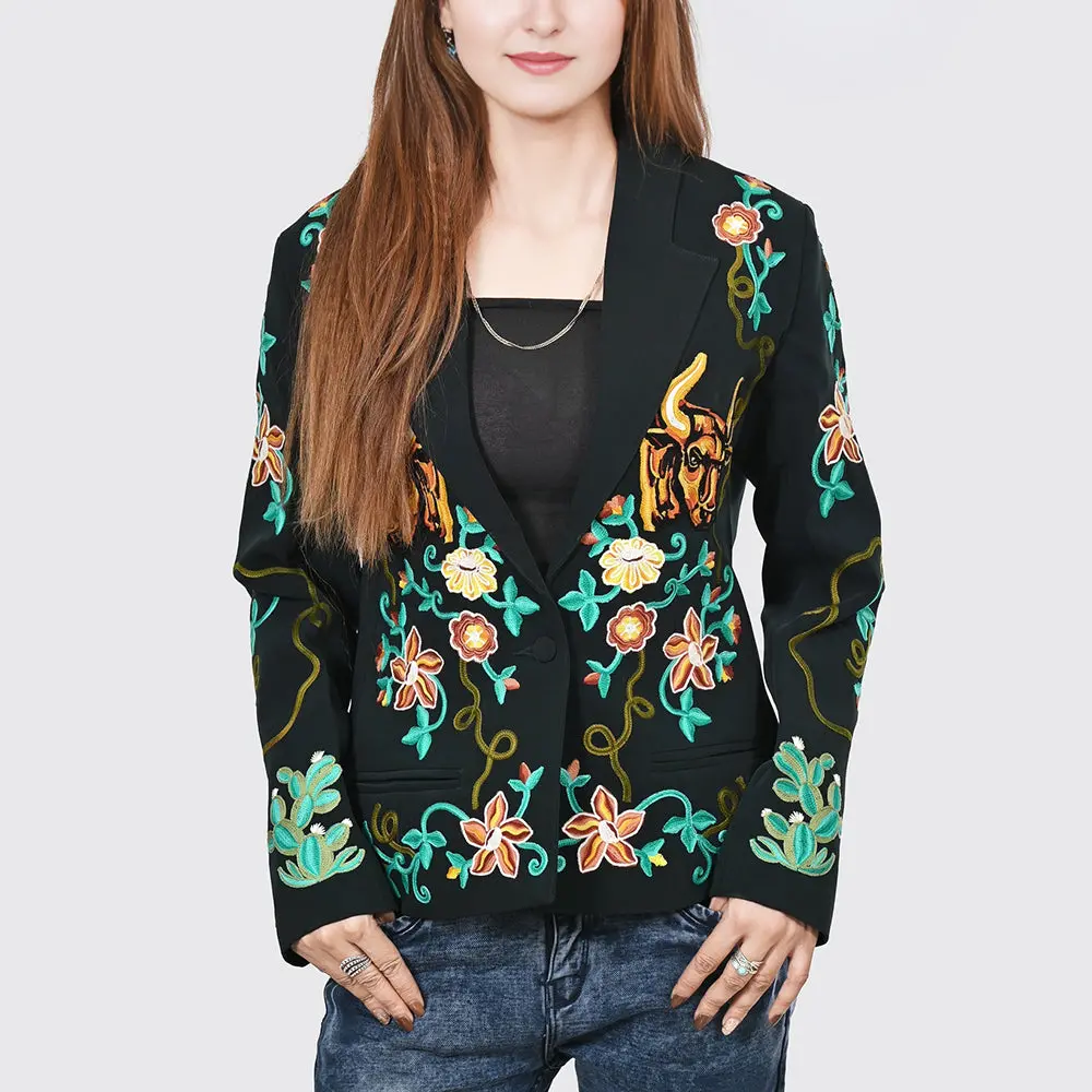 American Darling Western Apparel Embroidered Premium Fabric Handcrafted Heritage Jacket For Women 1