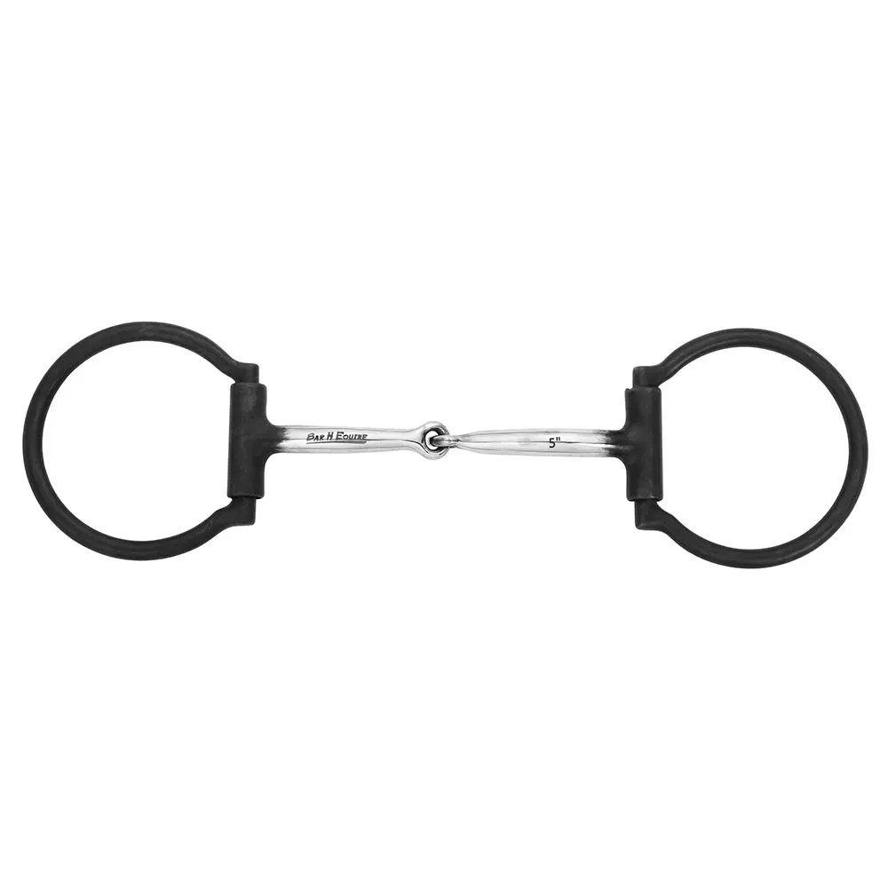 Bar H Equine Western Antique Fixed D Ring Snaffle Bit Single Jointed 1