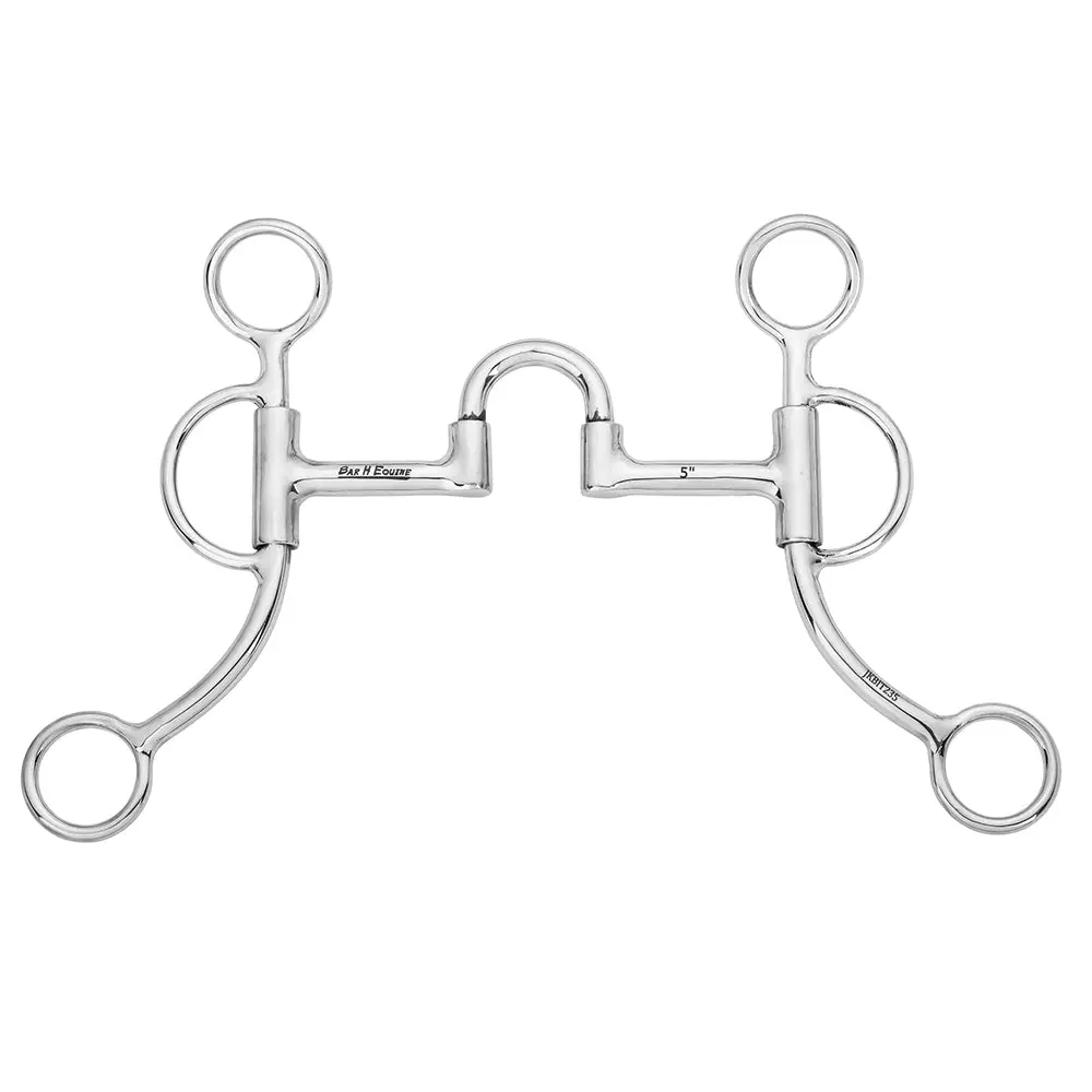 Bar H Equine Western Argentine Shank Bit With Correction Mouthpiece 1