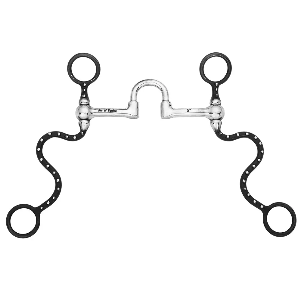 Bar H Equine Western Cavalry Shank Bit With Correction Mouthpiece 1