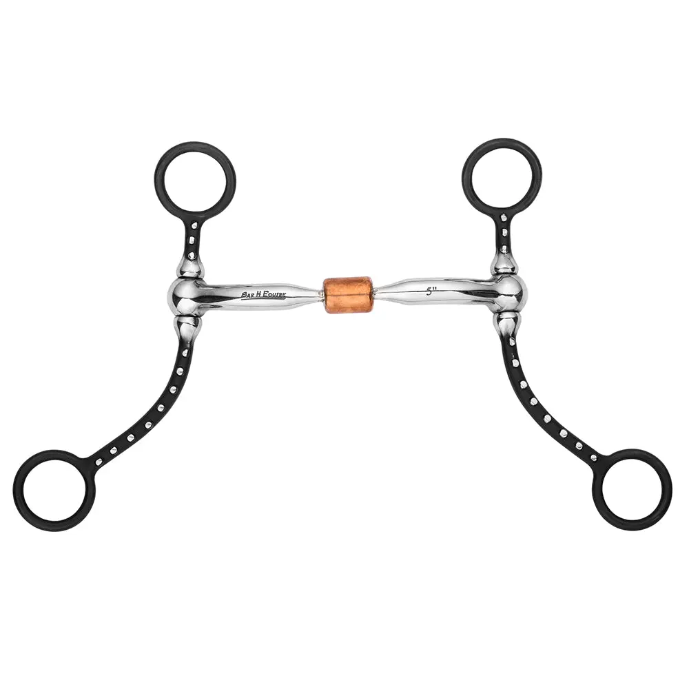 Bar H Equine Western Antique Short Shank Bit With Copper Roller & Comfort Mouthpiece 1