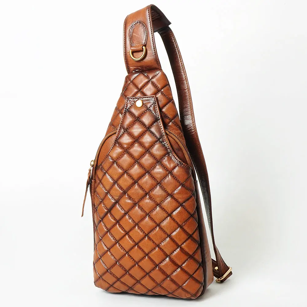 American Darling Sling Bag Beautifully Quilted Genuine Leather Women 1
