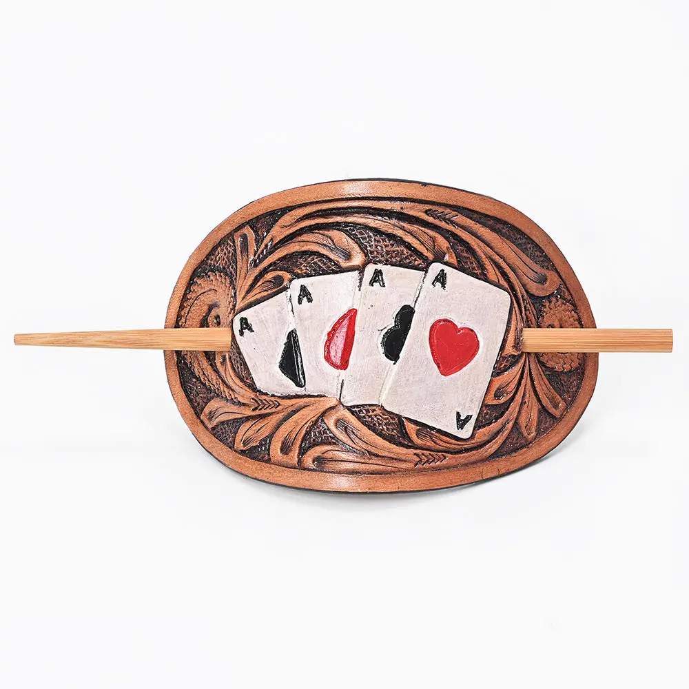 American Darling Leather Hair Stick Barrette Hair Accessories 1
