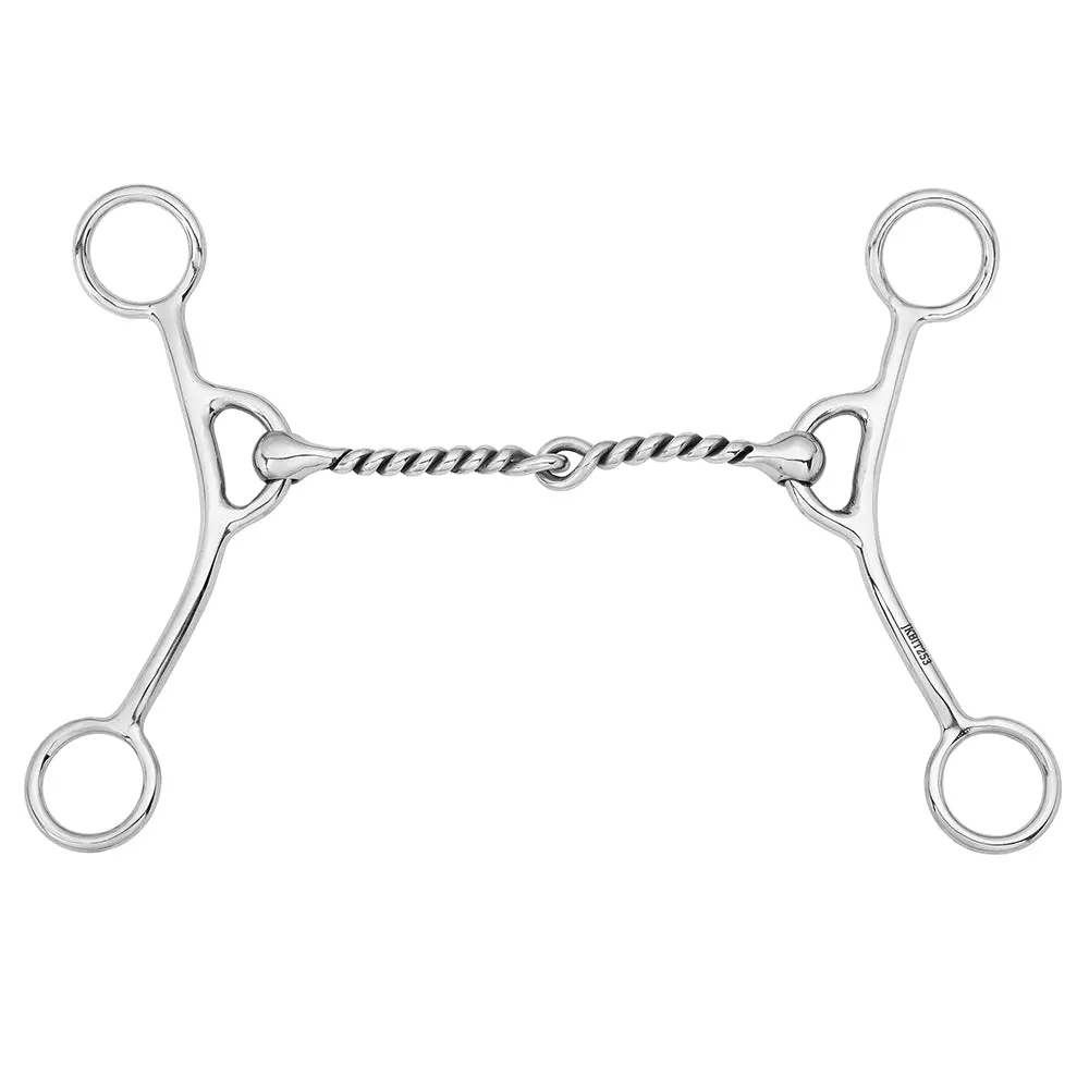 Bar H Equine Western Gag Bit With Twisted Single-Jointed Mouthpiece | Ideal For Barrel Racing 1