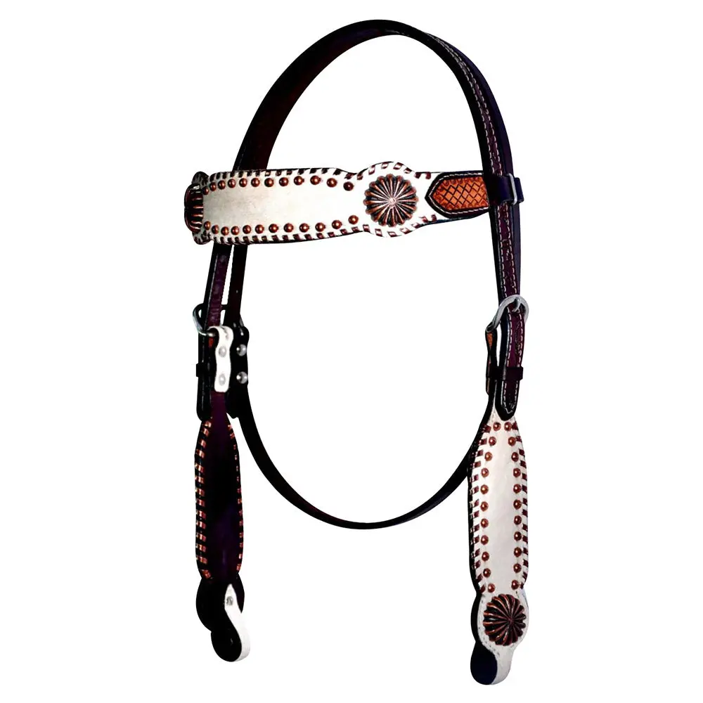 Bar H Equine American Leather Horse Saddle Tack Headstall | Classy Brown Collection 1