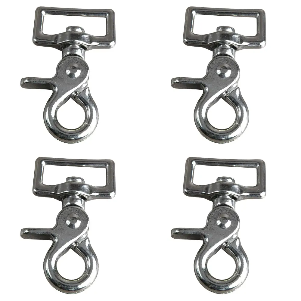 Hilason Trigger Scissor Snap Square Eye Clip With Easy Finger Clasp Realease Clamp Pack Of 2 1