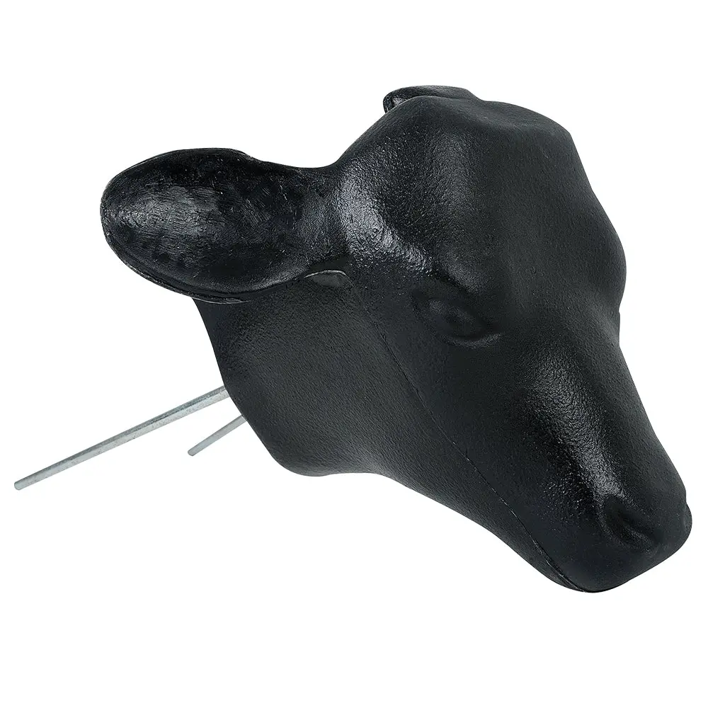 Classic Rope Black Molded Plastic Calf Head Roping Dummy With Spikes For Practice 1