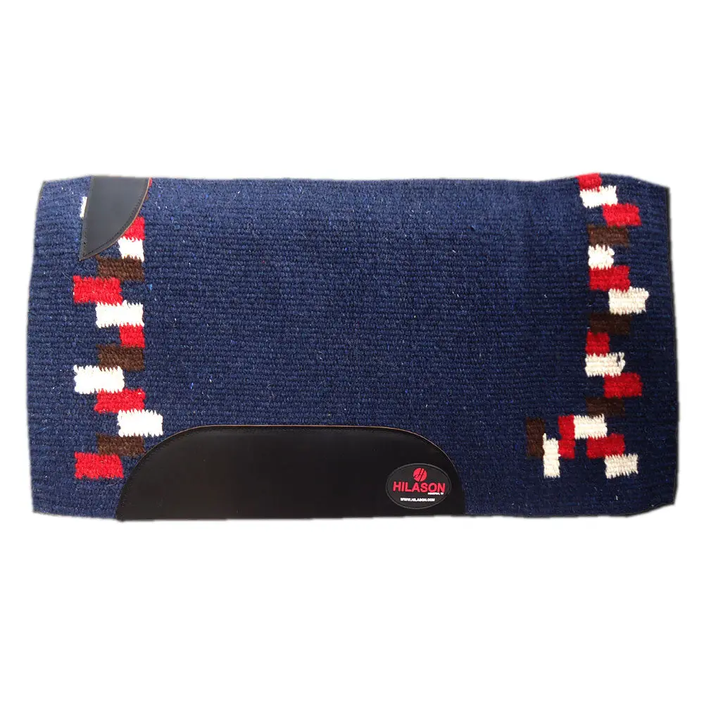 Hilason Western New Zealand Wool Horse Saddle Blanket Navy Blue 1