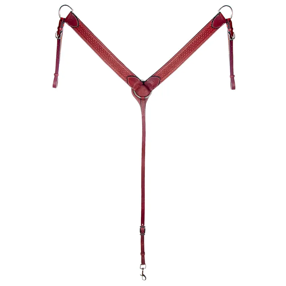 Comfytack Western Genuine Leather Horse Breast Collar Mahogany 1