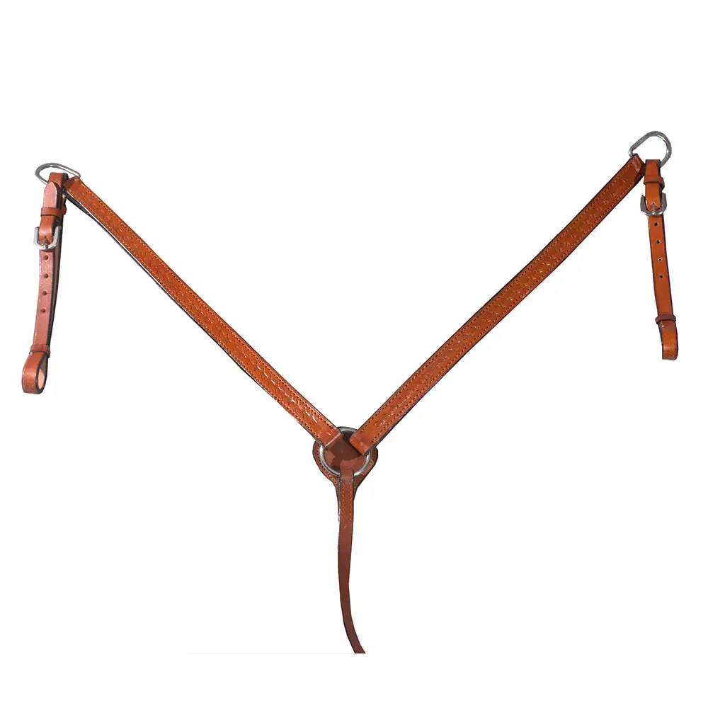 Hilason Western Horse Breast Collar Bridle American Leather Tan 1