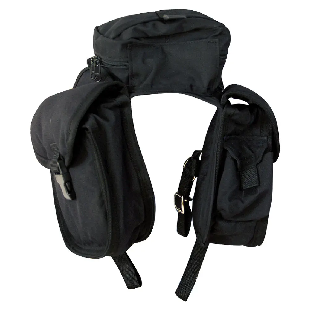 Cashel Small Black 600 Denier (600D) Nylon English Front Pommel Saddle Bag 1