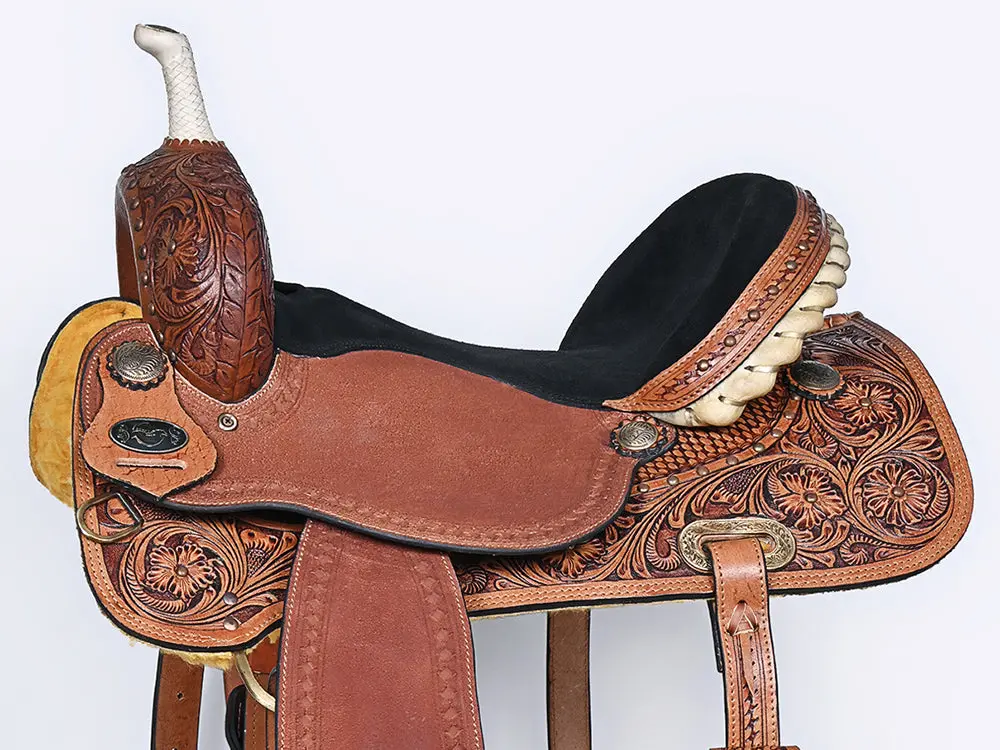 Comfytack Western Saddle Leather Trail Horse Tack Set Brown | Western Saddle | Saddle For Horses | Horse Tack Set 4