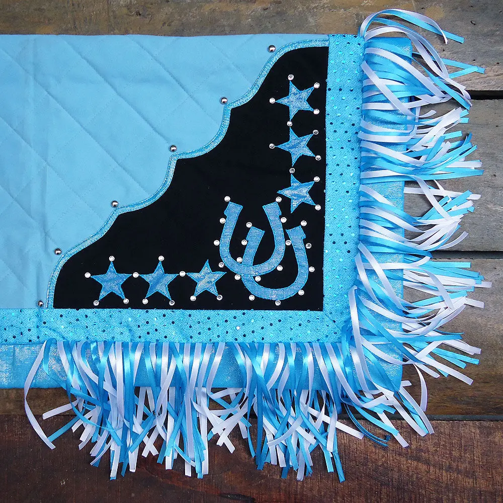 Turquoise Hilason Western Show Barrel Racing Rodeo Horse Saddle Blanket Pad 1