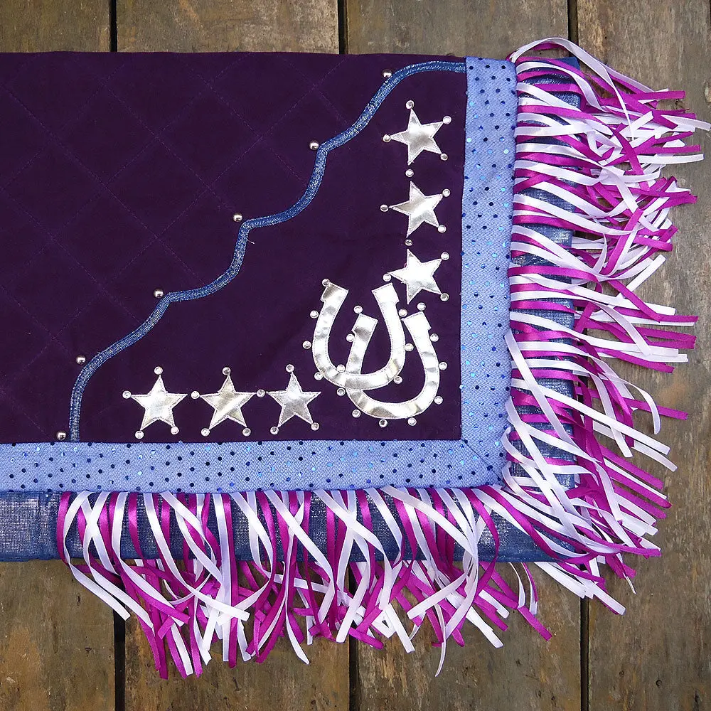 Csb103 Hilason Western Show Barrel Racing Rodeo Saddle Blanket Pad Purple 1