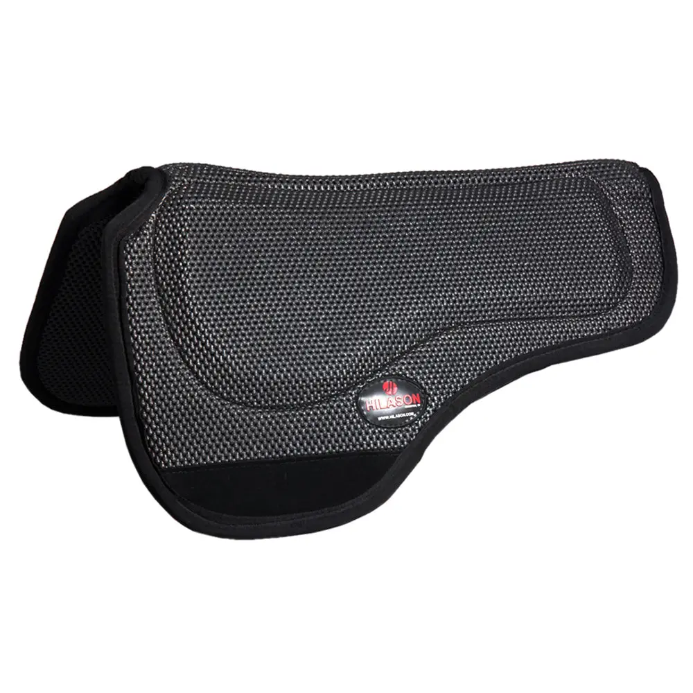 30" X 34" Hilason Air Flow Shock Absorbing Western Drop Rigging Round Saddle Pad 1