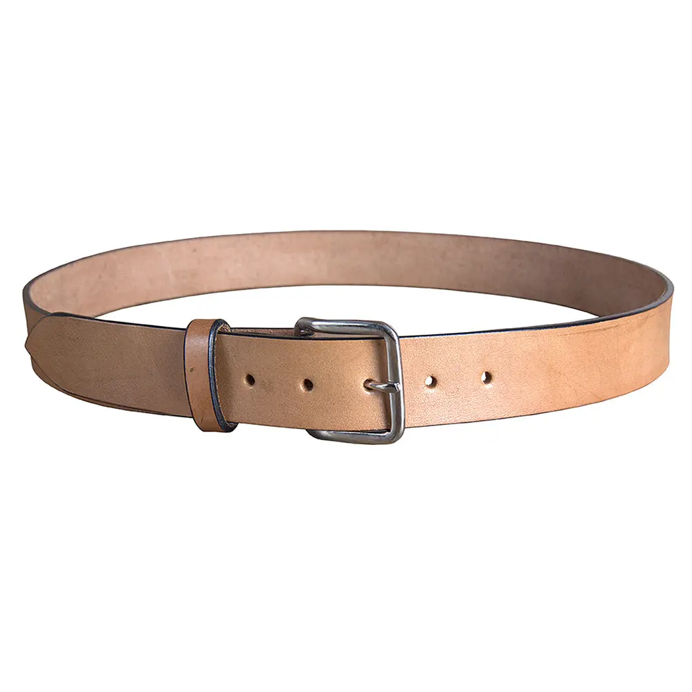 Hilason Full Grain Western Leather Mens Womens Belt Tan 1