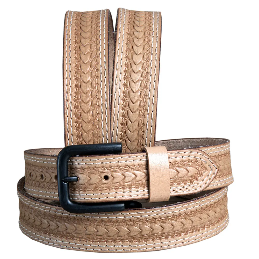 Hilason Western Genuine Leather Belt For Handmade Unisex Heavy Duty Belt 1
