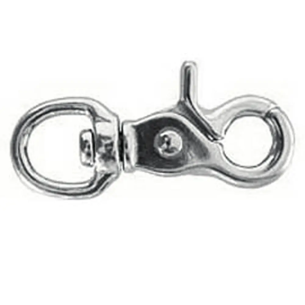 Hilason 3/4" Round Eye Trigger Snap Stainless Steel (Ss) Rust-Proof Heavy-Duty Tack Hardware (2-7/8" Long) 1
