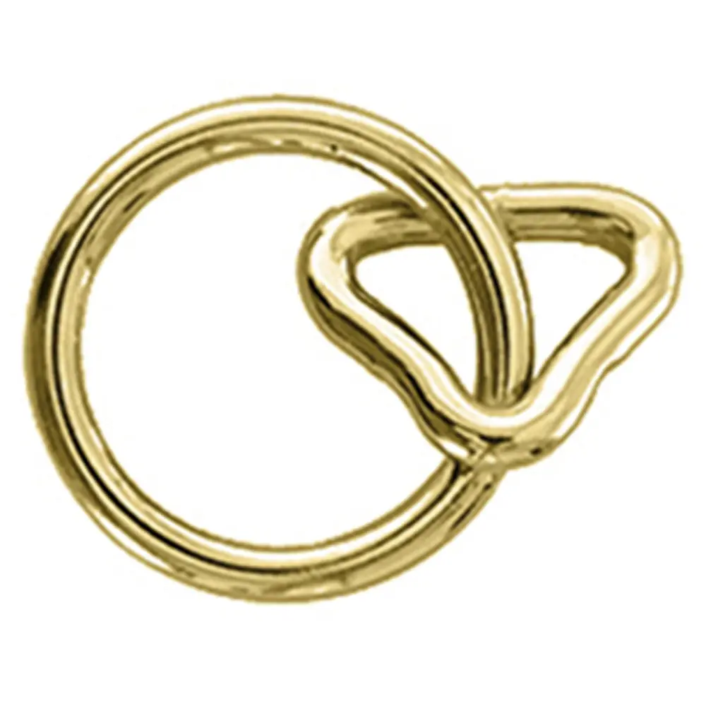 Hilason Solid Brass (Sb) Interlocking Harness Loop & Ring Set - 3/4" Loop With 1-1/4" Ring 1