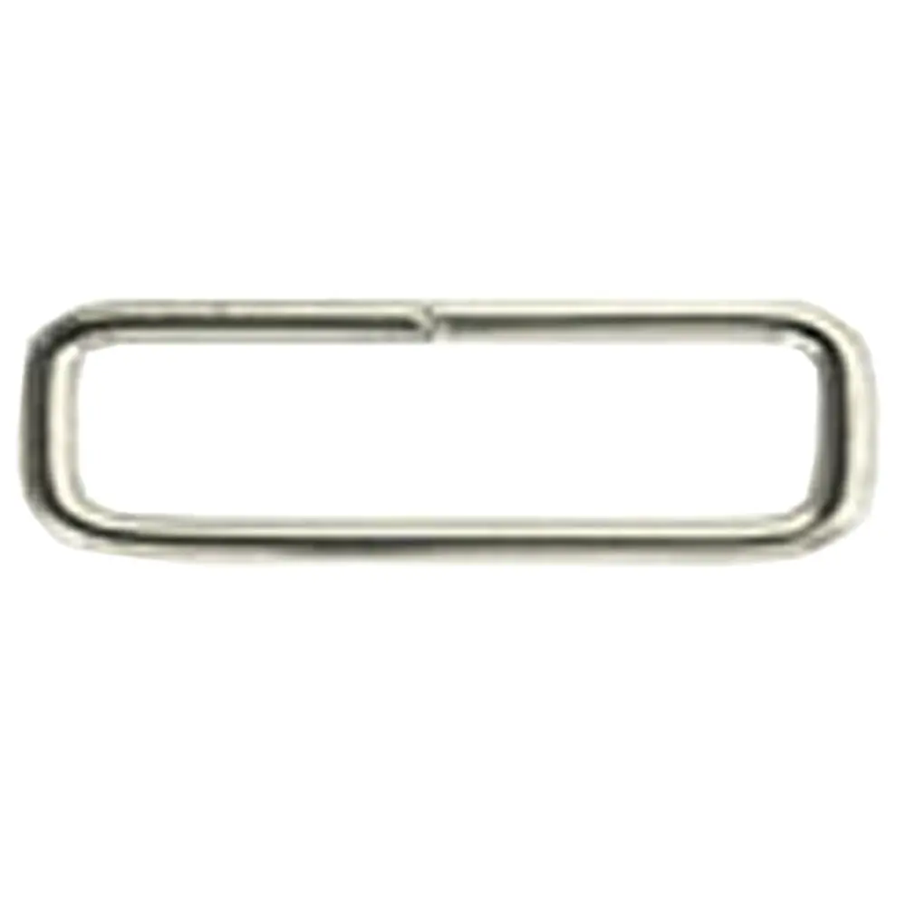 Hilason Nickel Plated (Np) Welded Rectangular Loop - 1/2" X 1" Size, 3Mm Wire Gauge 1