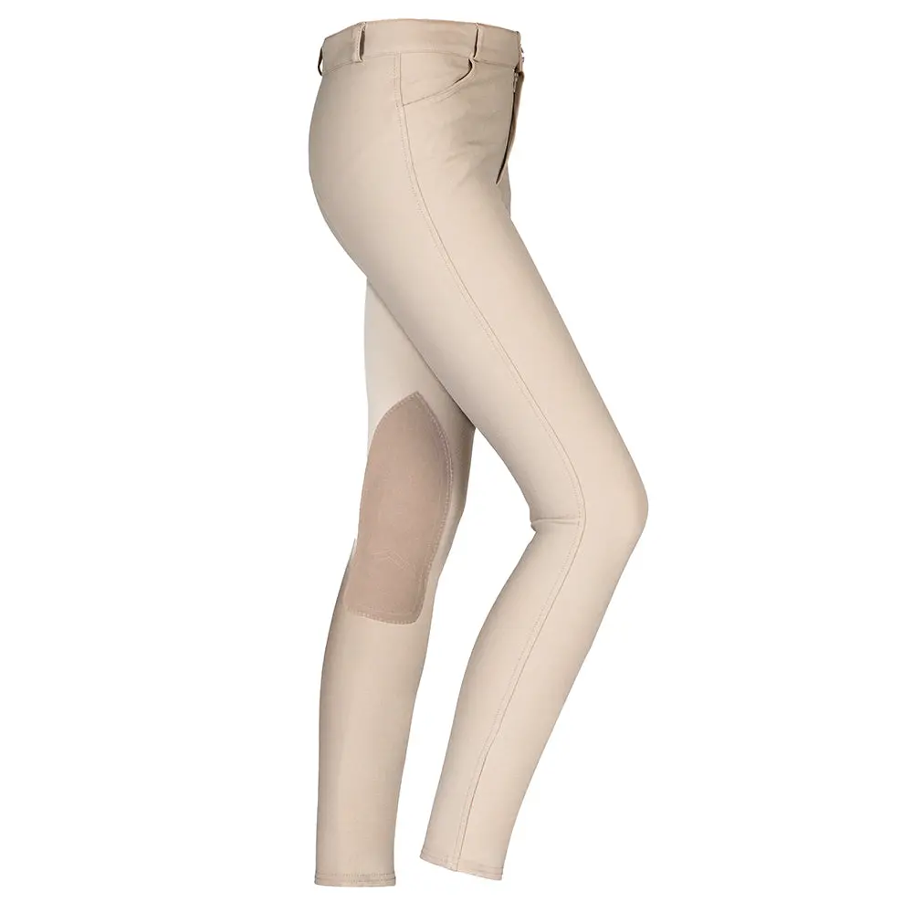 Children’S Tan Jodhpurs Riding Pants – Kids Equestrian Breeches With Knee Patches (16 Years) 1