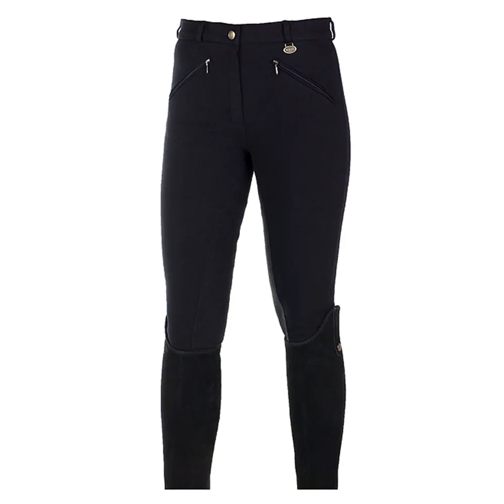 Horze Active Full Seat Riding Breeches Superior Grip Stretchy Knit Fabric 1