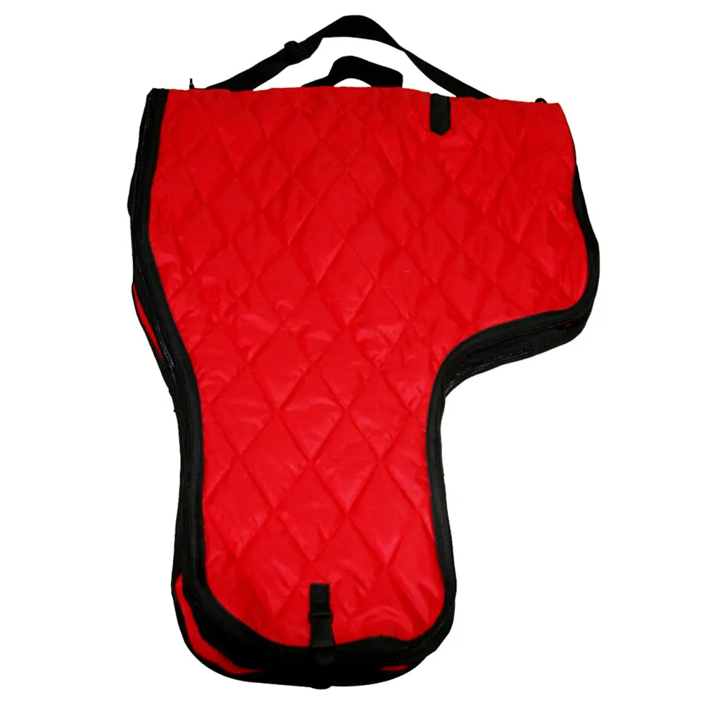 30"Wx39"L Hilason Western Saddle Career Bag Quilted Nylon Red 1