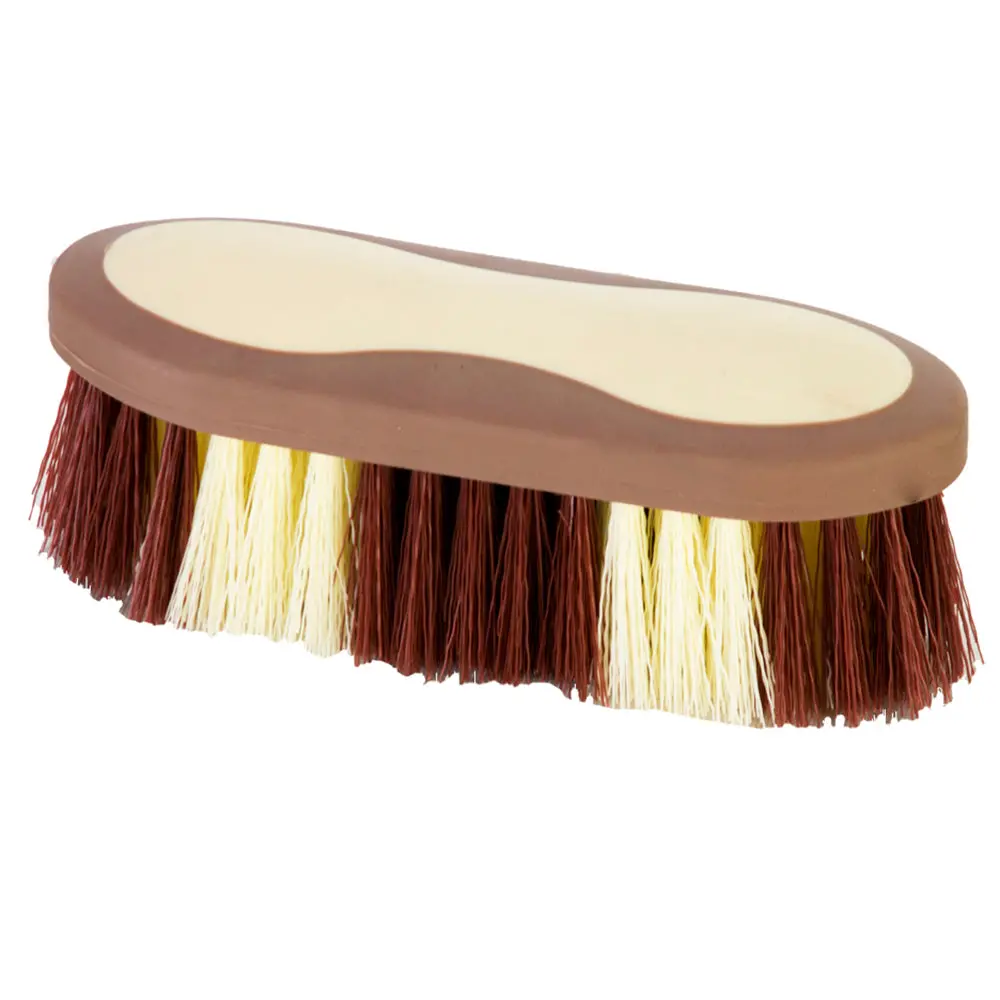 Hilason 8" Dandy Soft Grip Horse Brush Grooming Brown 1