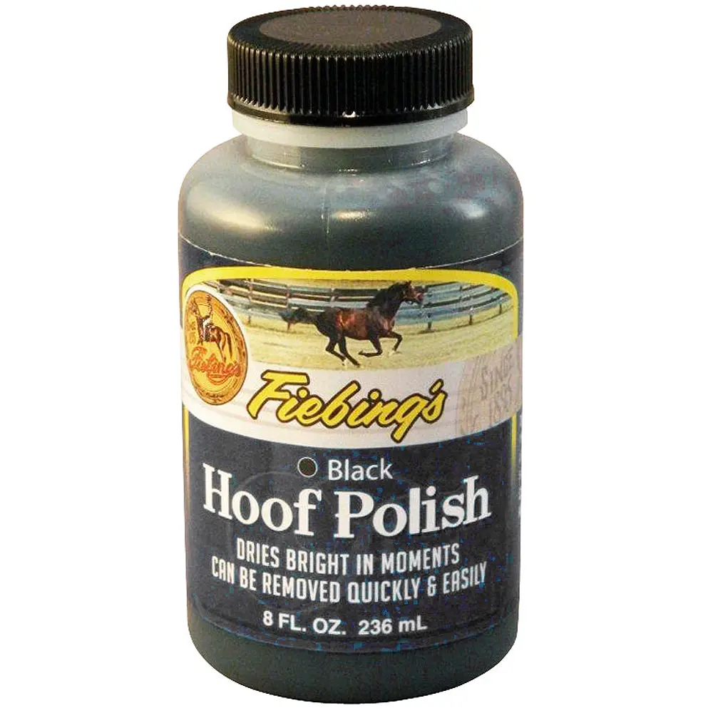 Fiebing's Black Hoof Polish 8 Oz. High-Gloss Show Ring Formula 1