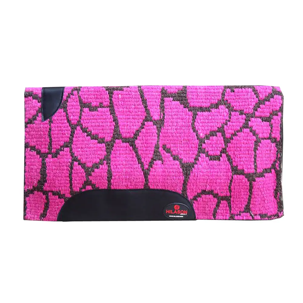 Hilason Horse Western Saddle Blanket New Zealand Wool Pink 1