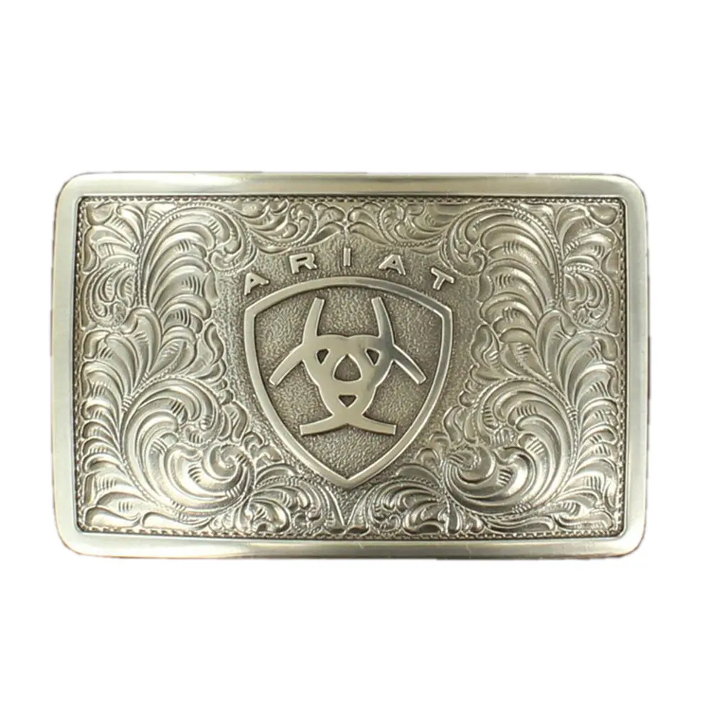 Ariat Men's Rectangle Filagree Shield Buckle 1