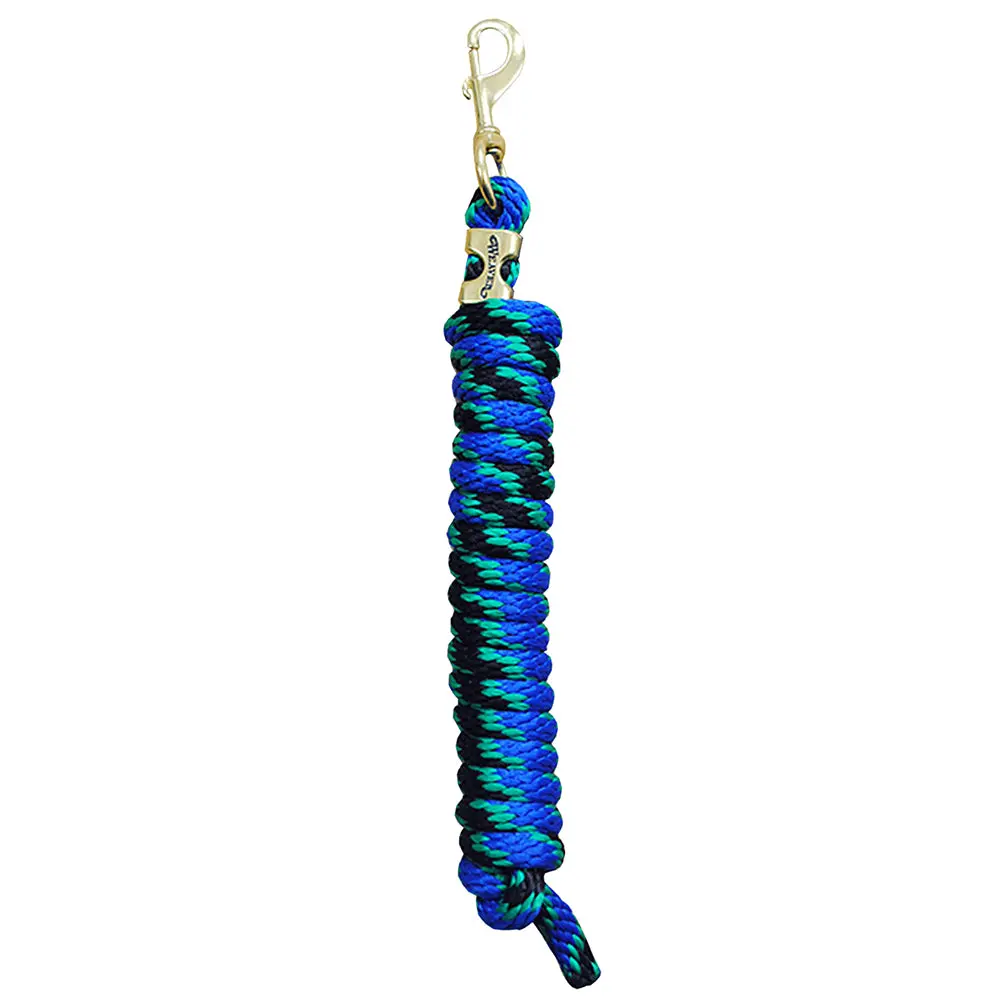 Black Green Blue Weaver Tack Horse Poly Lead Rope W/ Solid Brass 225 Snap 1