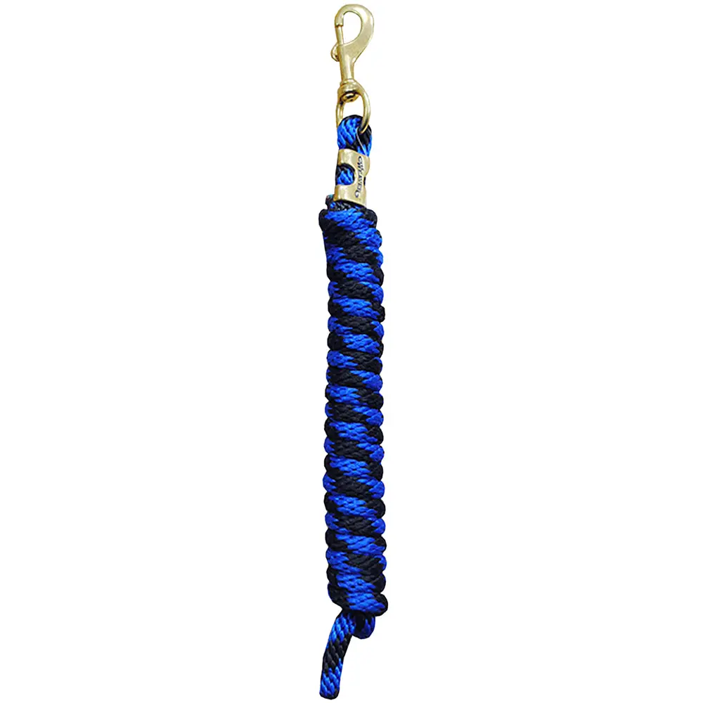 Blue Black Weaver Tack Horse Poly Lead Rope W/ Solid Brass 225 Snap 1