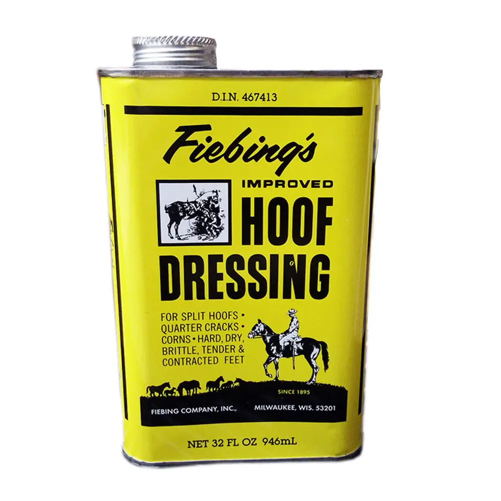 Fiebing’S Improved Hoof Dressing 32 Oz. Quart With Internal Brush Applicator For  Split Hooves, Quarter Cracks & Brittle Feet 1